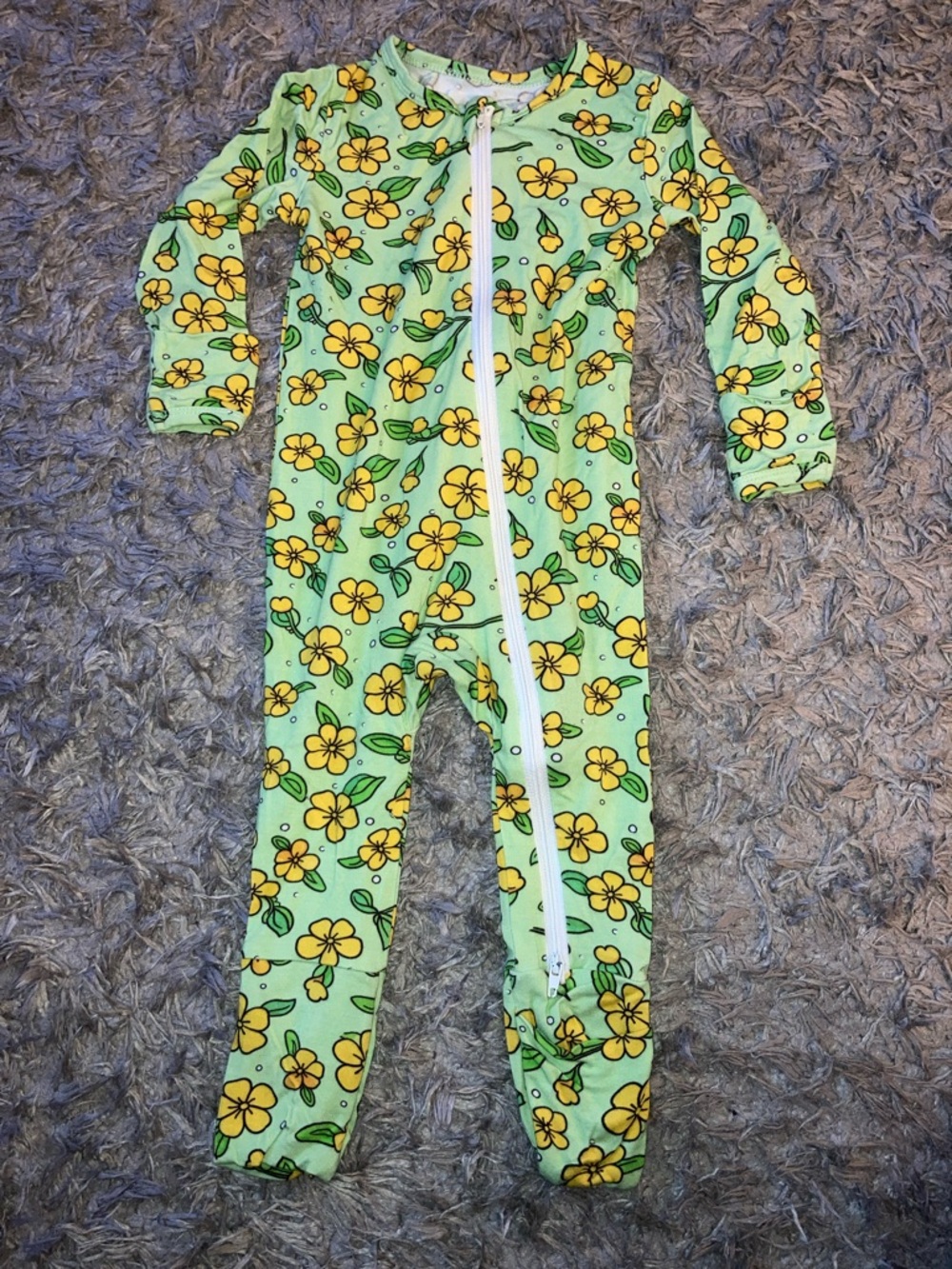 Baby scainf Floral Zip One-Piece Pajamas 9-12 bamboo viscose summer